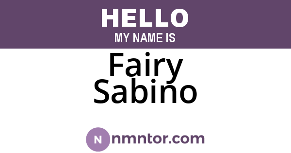 Fairy Sabino