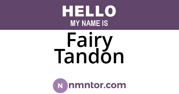 Fairy Tandon