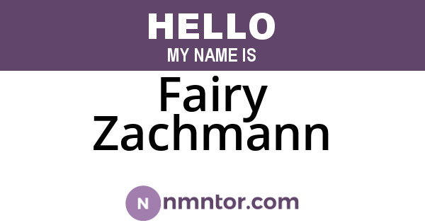 Fairy Zachmann