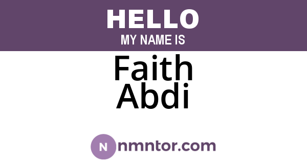 Faith Abdi