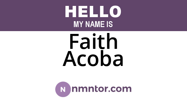 Faith Acoba