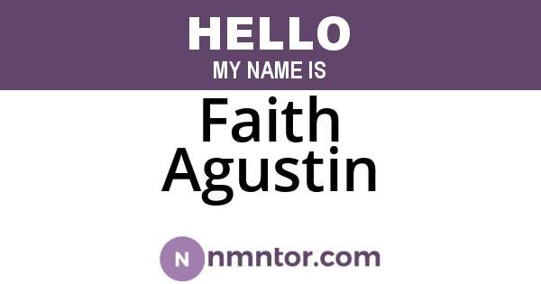 Faith Agustin