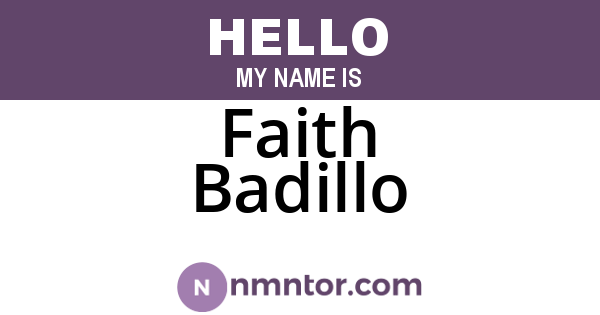 Faith Badillo