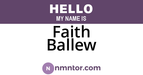 Faith Ballew