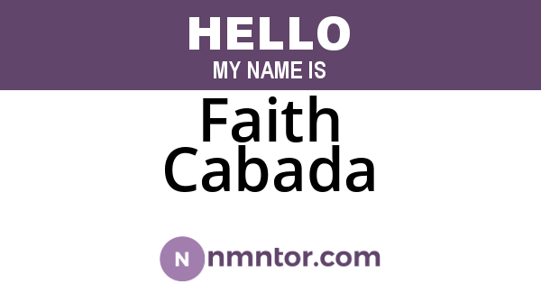 Faith Cabada