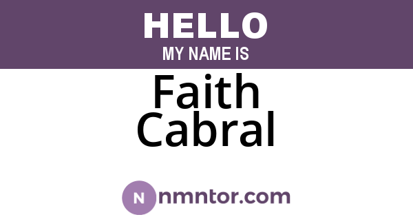 Faith Cabral