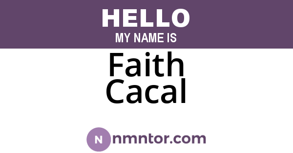 Faith Cacal