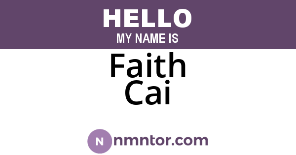 Faith Cai