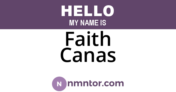Faith Canas