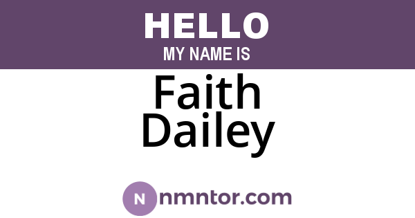 Faith Dailey