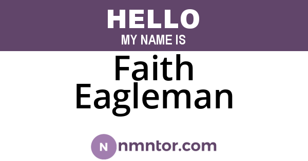 Faith Eagleman