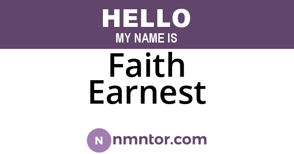 Faith Earnest