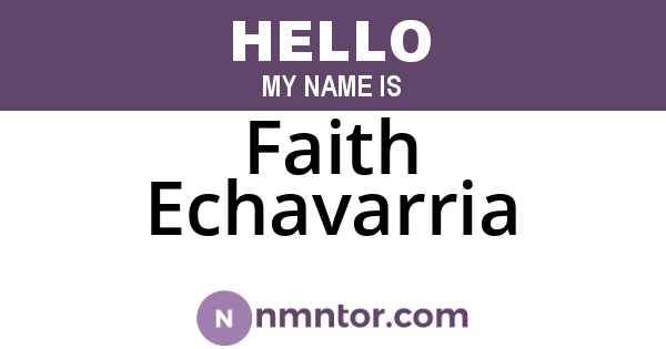 Faith Echavarria