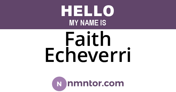 Faith Echeverri
