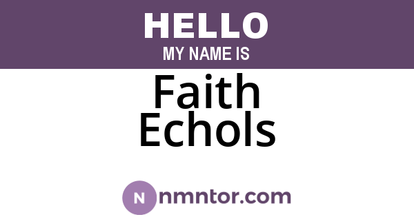 Faith Echols