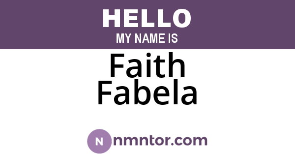 Faith Fabela
