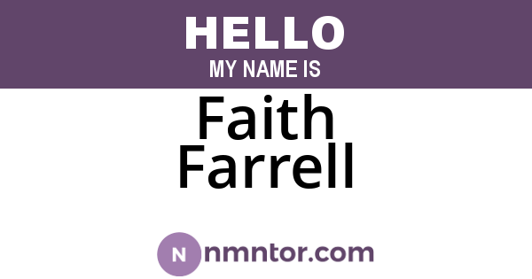 Faith Farrell