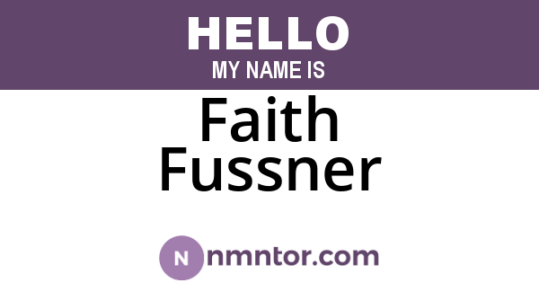 Faith Fussner