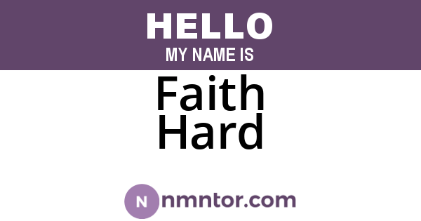 Faith Hard