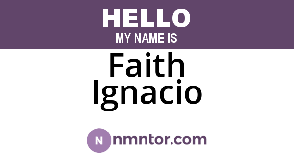 Faith Ignacio
