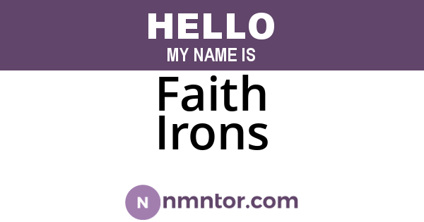 Faith Irons