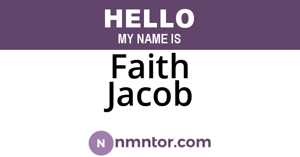 Faith Jacob