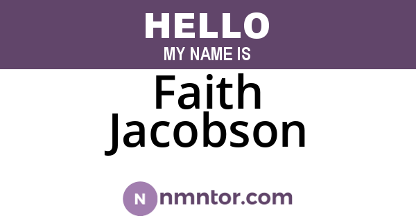 Faith Jacobson