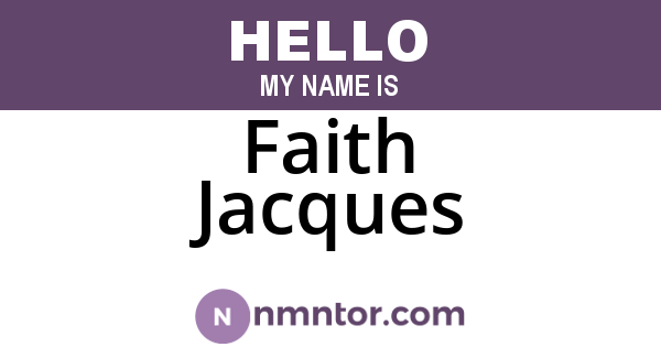 Faith Jacques