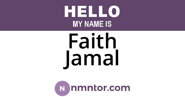 Faith Jamal