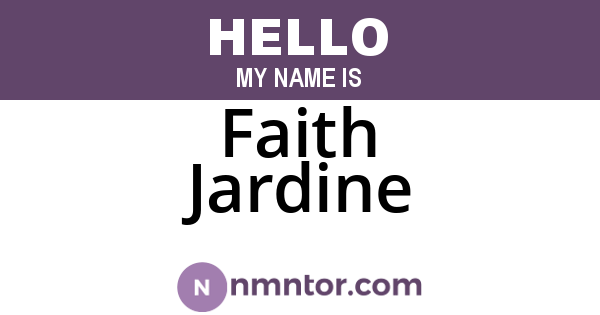 Faith Jardine