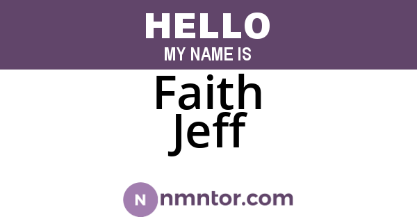 Faith Jeff