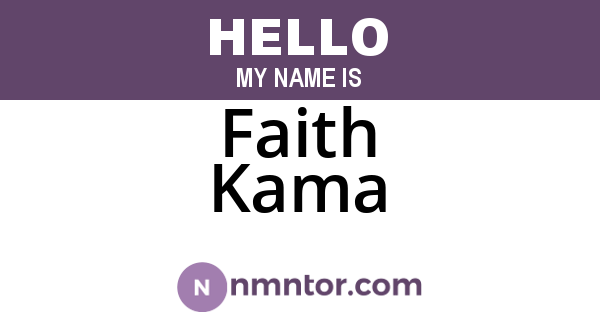 Faith Kama