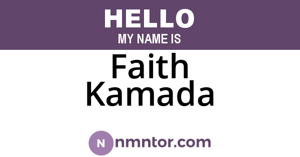 Faith Kamada