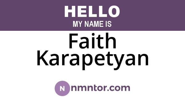 Faith Karapetyan