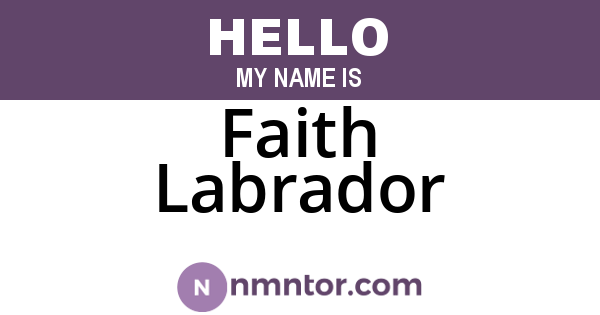 Faith Labrador