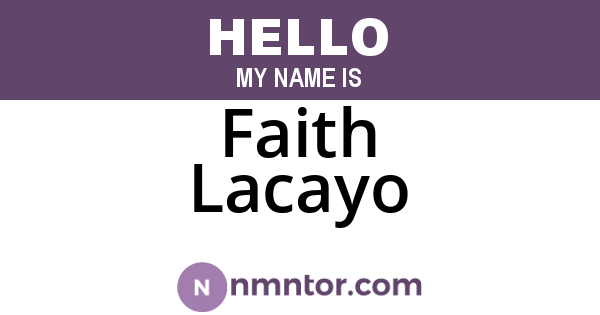 Faith Lacayo