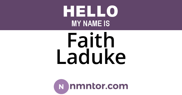 Faith Laduke