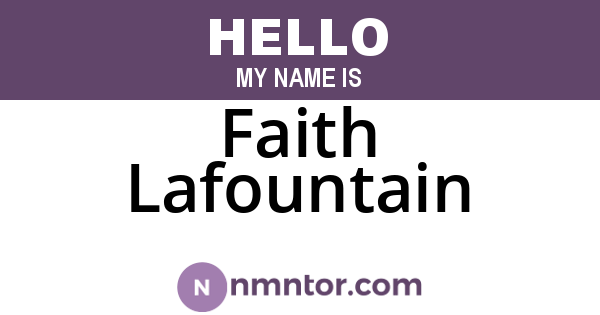 Faith Lafountain