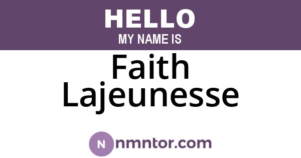 Faith Lajeunesse