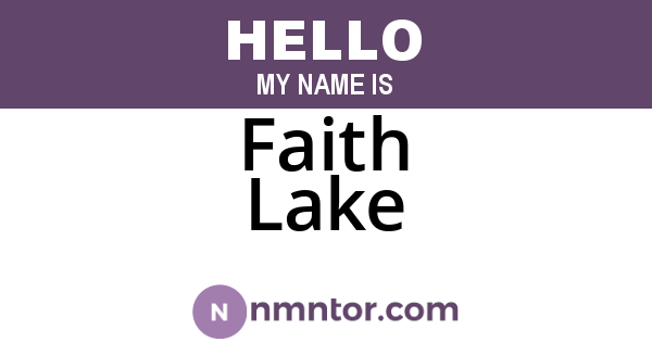 Faith Lake