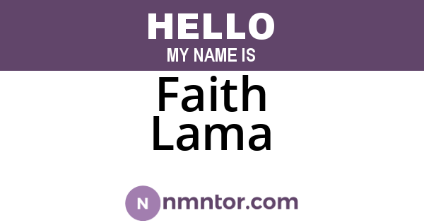 Faith Lama