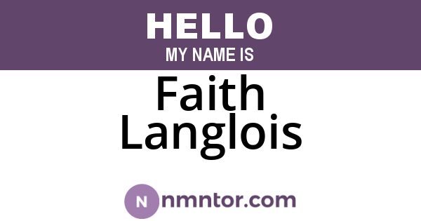 Faith Langlois