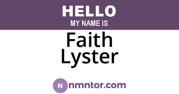 Faith Lyster
