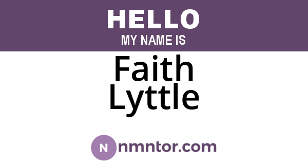 Faith Lyttle