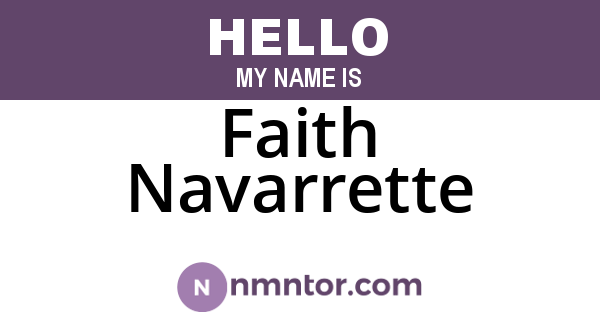 Faith Navarrette
