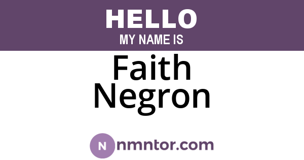 Faith Negron