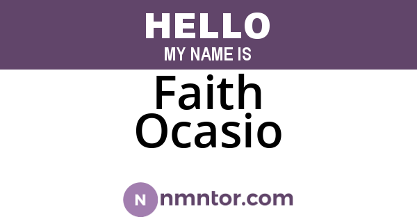 Faith Ocasio