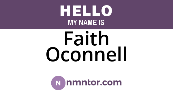 Faith Oconnell