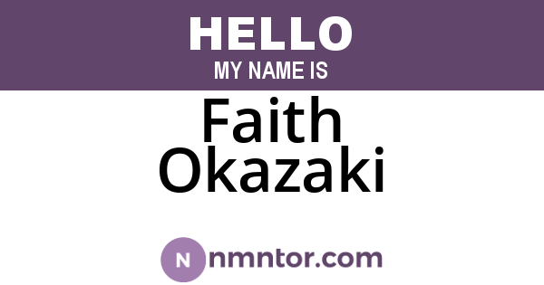 Faith Okazaki