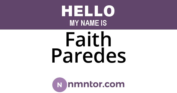 Faith Paredes